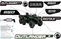 BODY - FEATURE DECALS - 2025 CAN AM OUTLANDER MAX 650 6X6 DPS EFI - TUNDRA GREEN