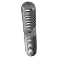 Metal double-ended M8X42 stud bolt with threaded shafts and smooth central section.