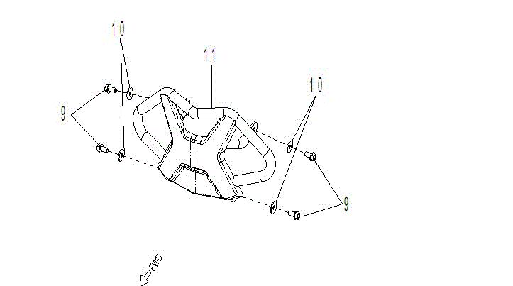 An Image of a Genuine Can-Am Parts Schematic Diagram showing the schematic - FRAME - BUMPER - X XC