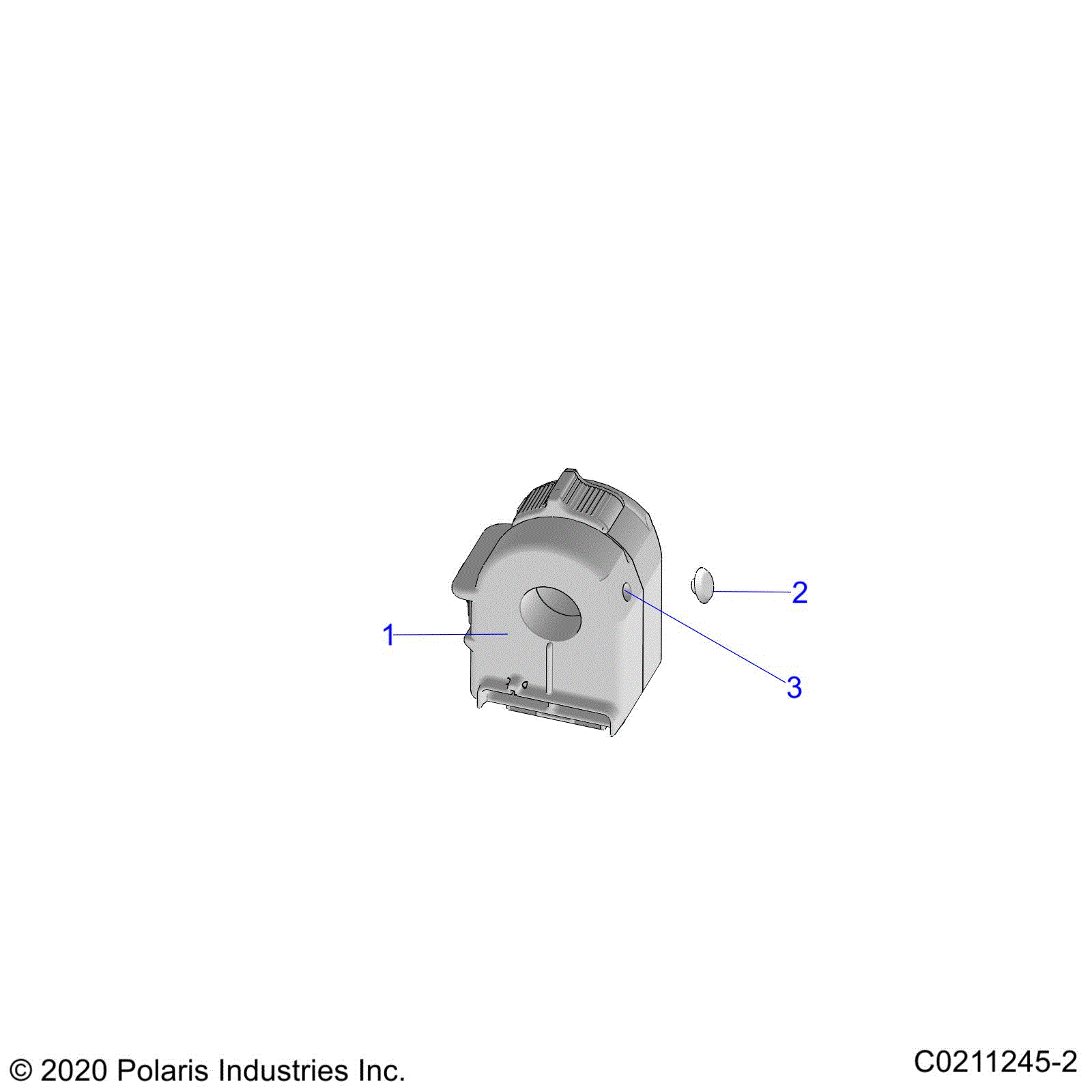 An Image of a Genuine Polaris Parts Schematic Diagram showing the schematic - STEERING: CONTROLS LEFT HAND CONTROLS - 2026 POLARIS SPORTSMAN TOURING 850 48"
