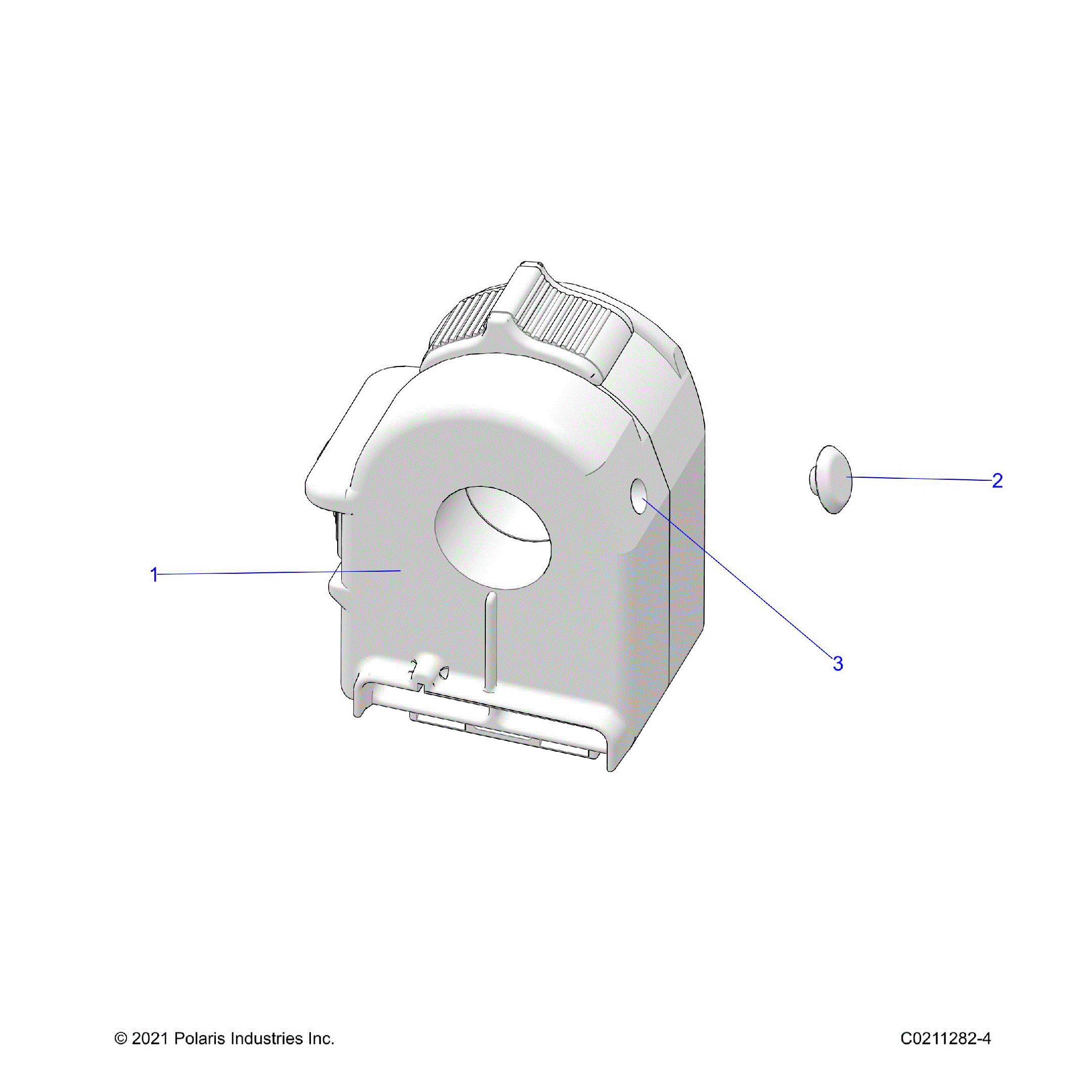 An Image of a Genuine Polaris Parts Schematic Diagram showing the schematic - STEERING: CONTROLS LEFT HAND CONTROLS - 2022 POLARIS SPORTSMAN 850 48" TRAIL