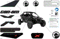 BODY - DECALS - 2025 CAN AM MAVERICK R X - TIMELESS BLACK METALLIC - 77" WIDTH