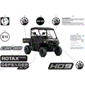 BODY - DECALS - 2024 CAN AM DEFENDER HD9 XT - TIMELESS BLACK METALLIC - 62" WIDTH