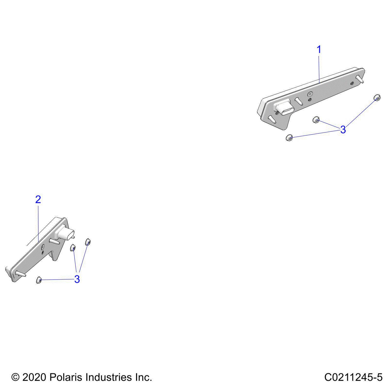 An Image of a Genuine Polaris Parts Schematic Diagram showing the schematic - ELECTRICAL: TAILLAMPS - 2024 POLARIS SPORTSMAN 570 EPS EBS RC LE