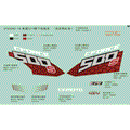 DECAL (FOR 2019 USA FERRARI RED VEHICLE) - 2019 CFMOTO CFORCE 500 S