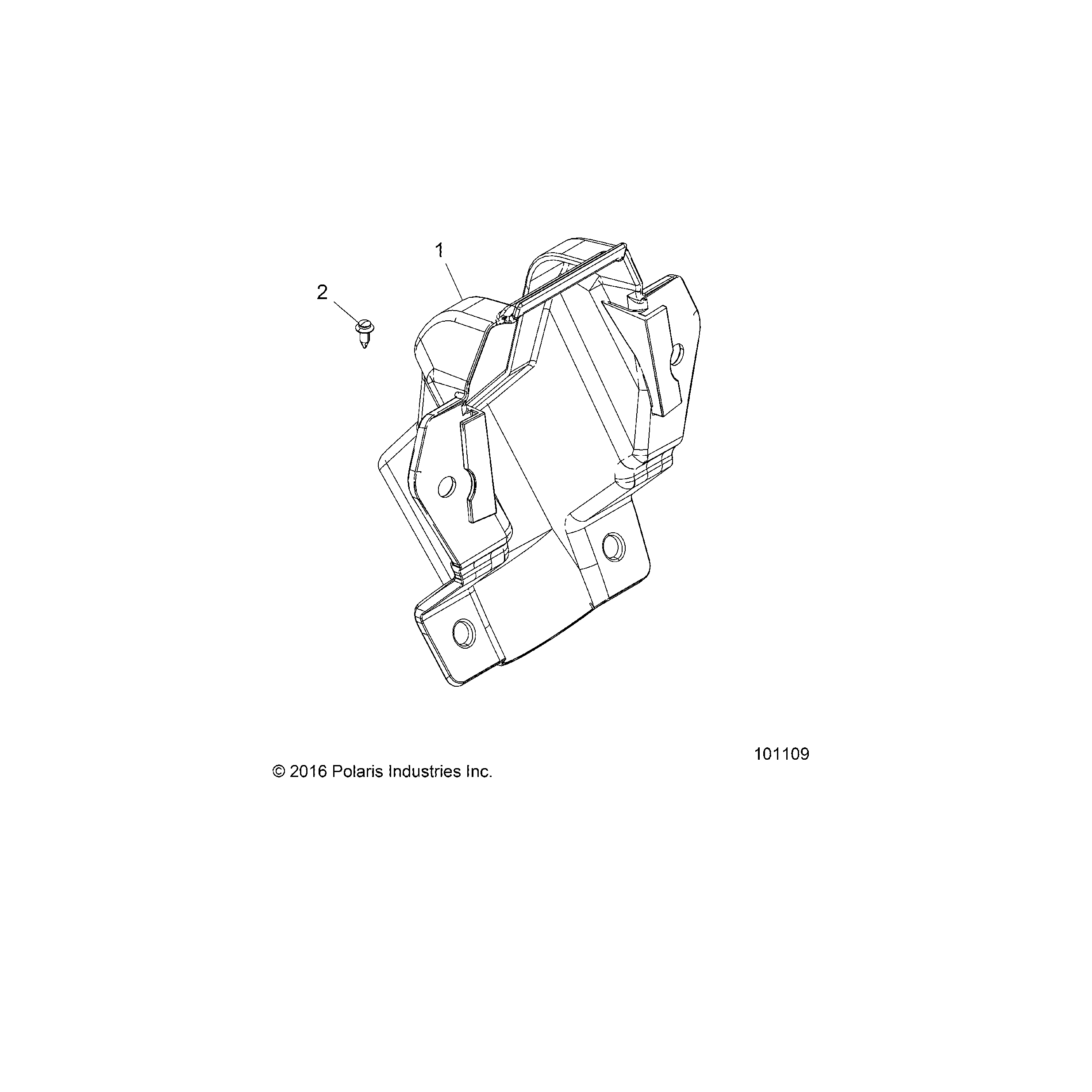 An Image of a Genuine Polaris Parts Schematic Diagram showing the schematic - BODY: STEERING BOOT - 2019 POLARIS ACE 500 SOHC