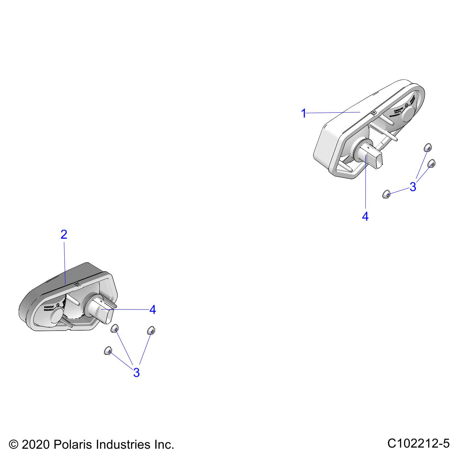 An Image of a Genuine Polaris Parts Schematic Diagram showing the schematic - ELECTRICAL: TAILLIGHTS - 2023 POLARIS SPORTSMAN 850 HIGH LIFTER