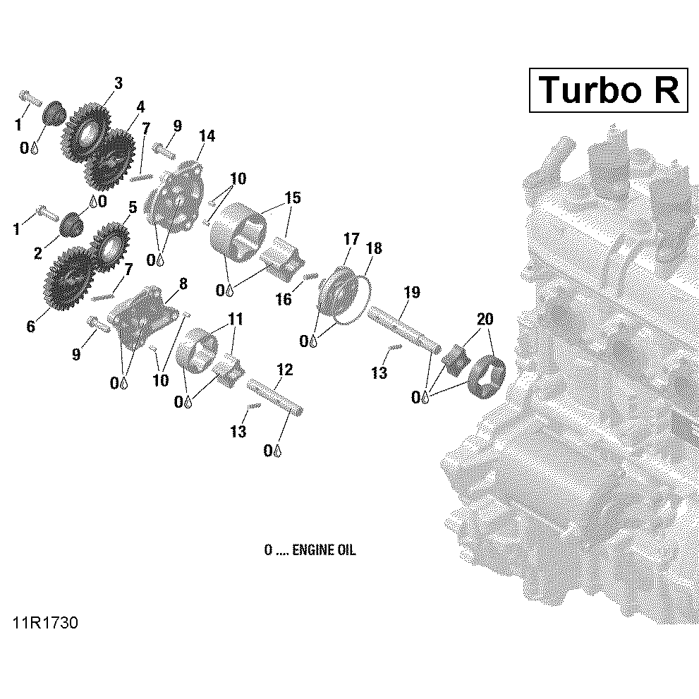 An Image of a Genuine Can-Am Parts Schematic Diagram showing the schematic - OIL PUMP