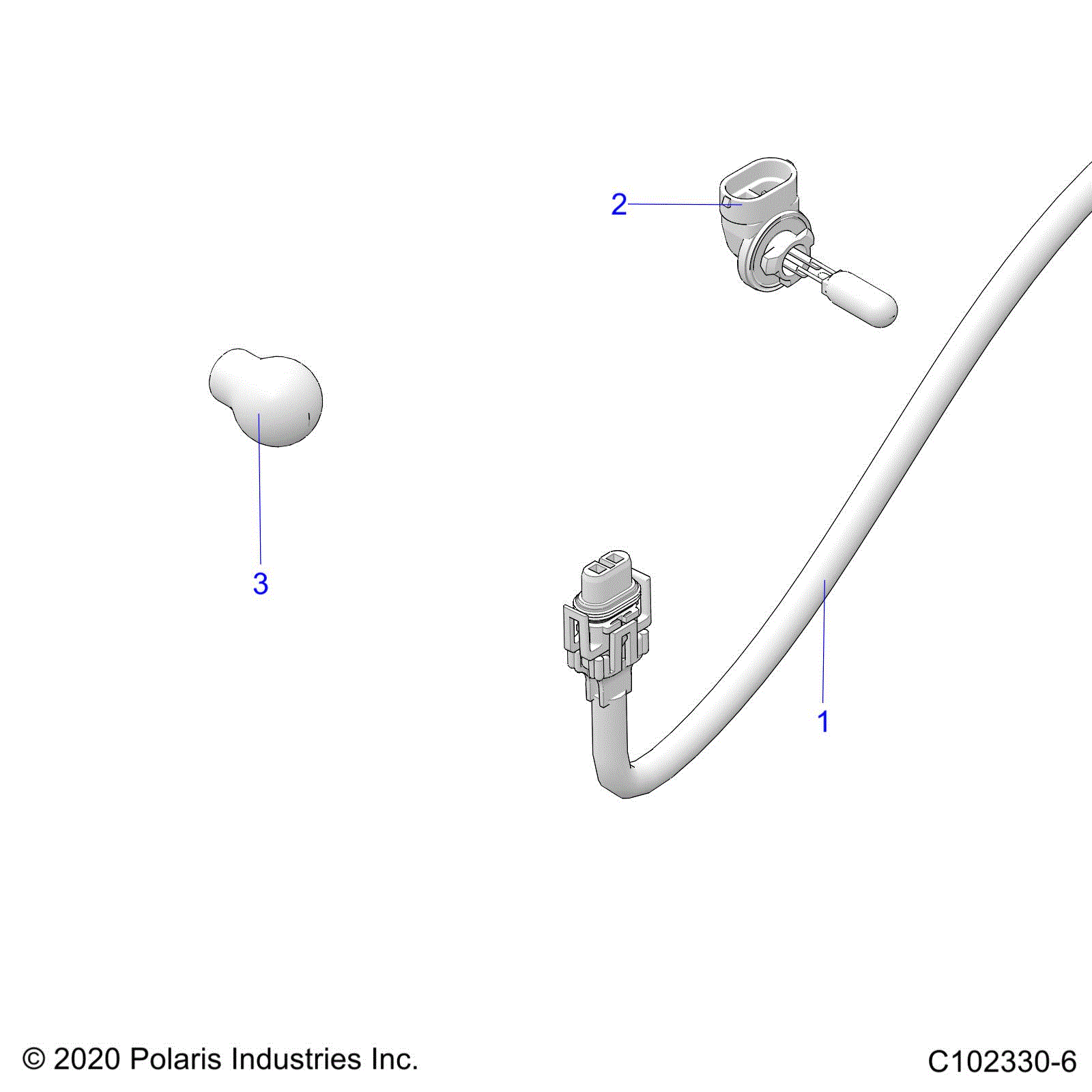 An Image of a Genuine Polaris Parts Schematic Diagram showing the schematic - ELECTRICAL: BULBS - 2021 POLARIS SPORTSMAN TOURING XP 1000 48"