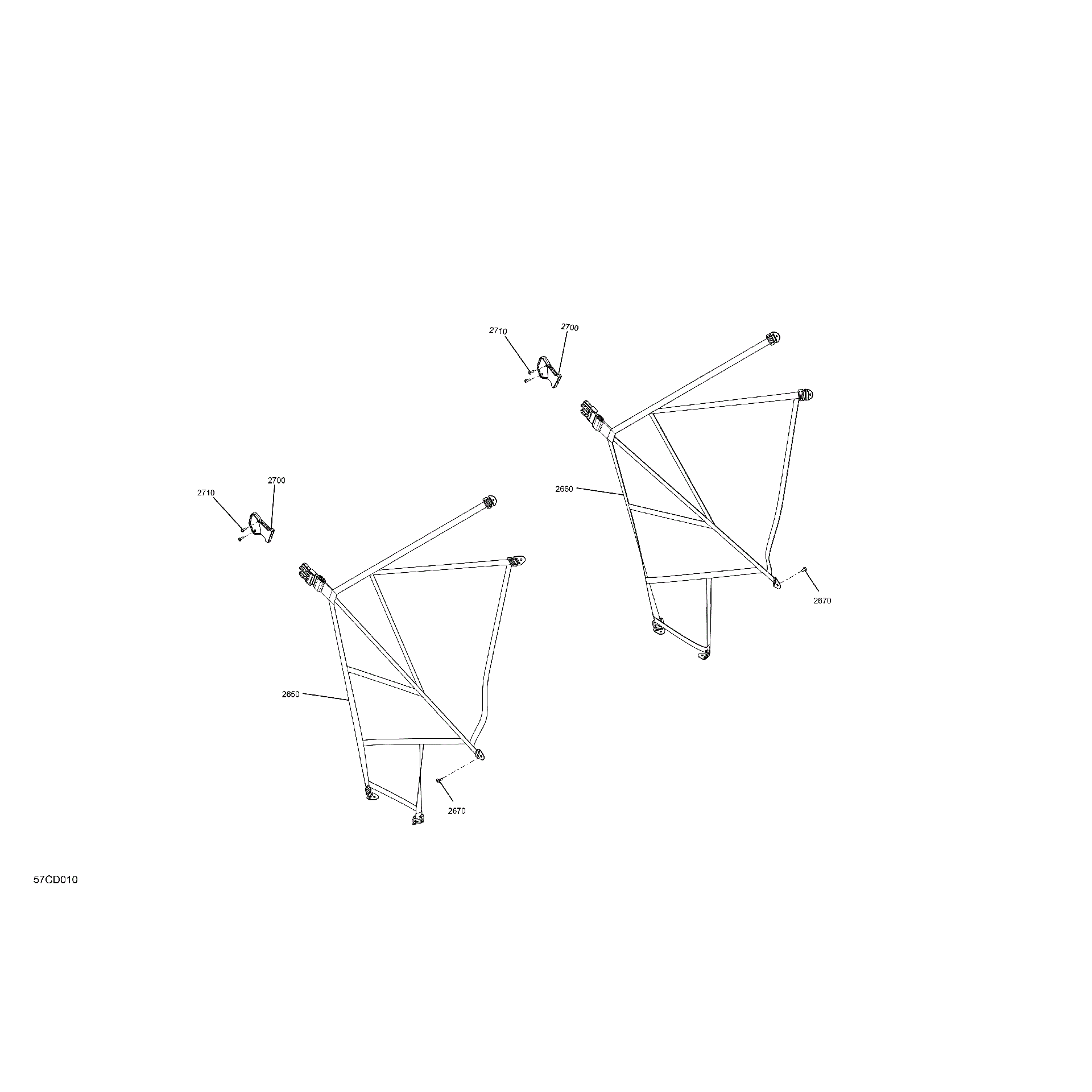 An Image of a Genuine Can-Am Parts Schematic Diagram showing the schematic - CAB INTERIOR - SAFETY NET