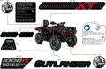 BODY - FEATURE DECALS - 2026 CAN AM OUTLANDER MAX 1000R 4X4 XT - FIERY RED METALLIC