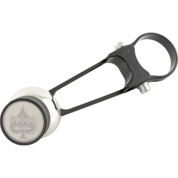 A Klock Werks Phone Mount Roll Cage Offset 1 5/8", designed for universal mounting systems, features a durable build and sleek design—ideal for secure phone installation.