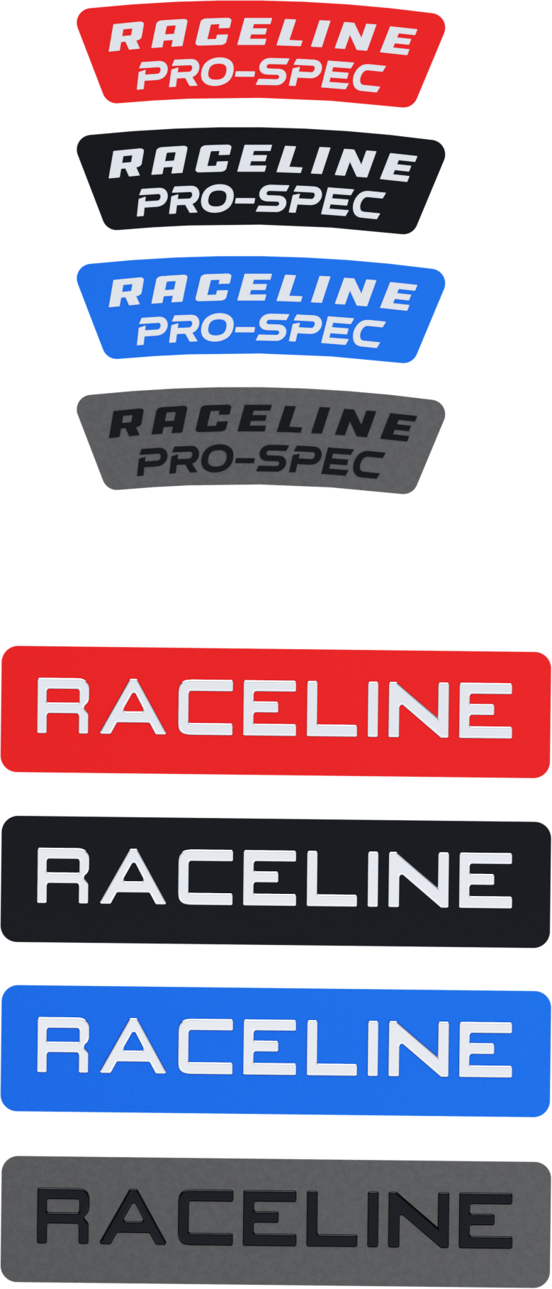 ATV / UTV Raceline Decal Package Blue / Red / Black / Gunmetal by Raceline