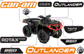 BODY - FEATURE DECALS - 2018 CAN AM OUTLANDER 4X4 DPS 850 EFI - CALI - ORANGE CRUSH