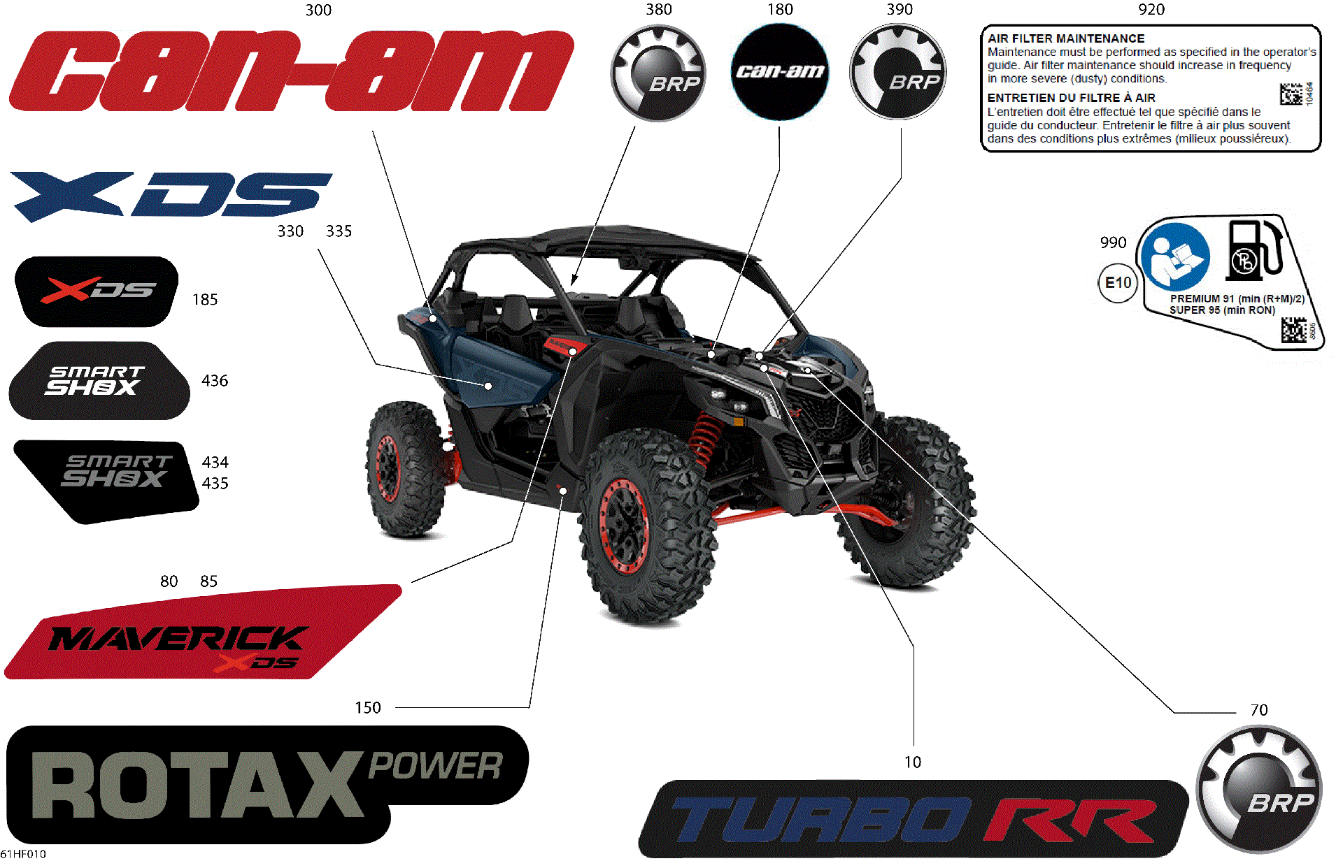 An Image of a Genuine Can-Am Parts Schematic Diagram showing the schematic - BODY - DECALS