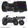 BODY: DECALS - 2021 POLARIS SPORTSMAN 570 6X6