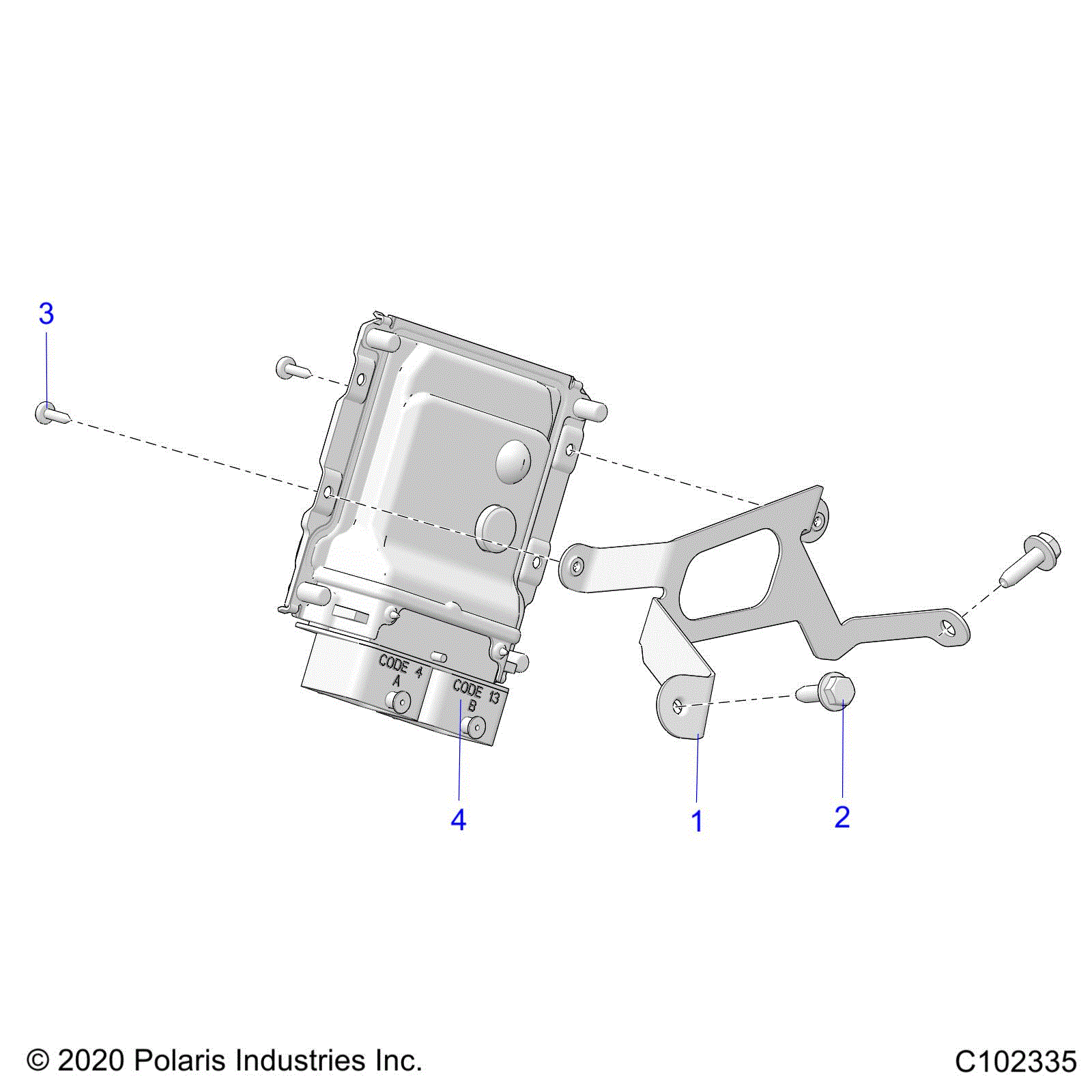 Polaris OEM Schematic | ELECTRICAL: ECU MOUNTING Witchdoctors