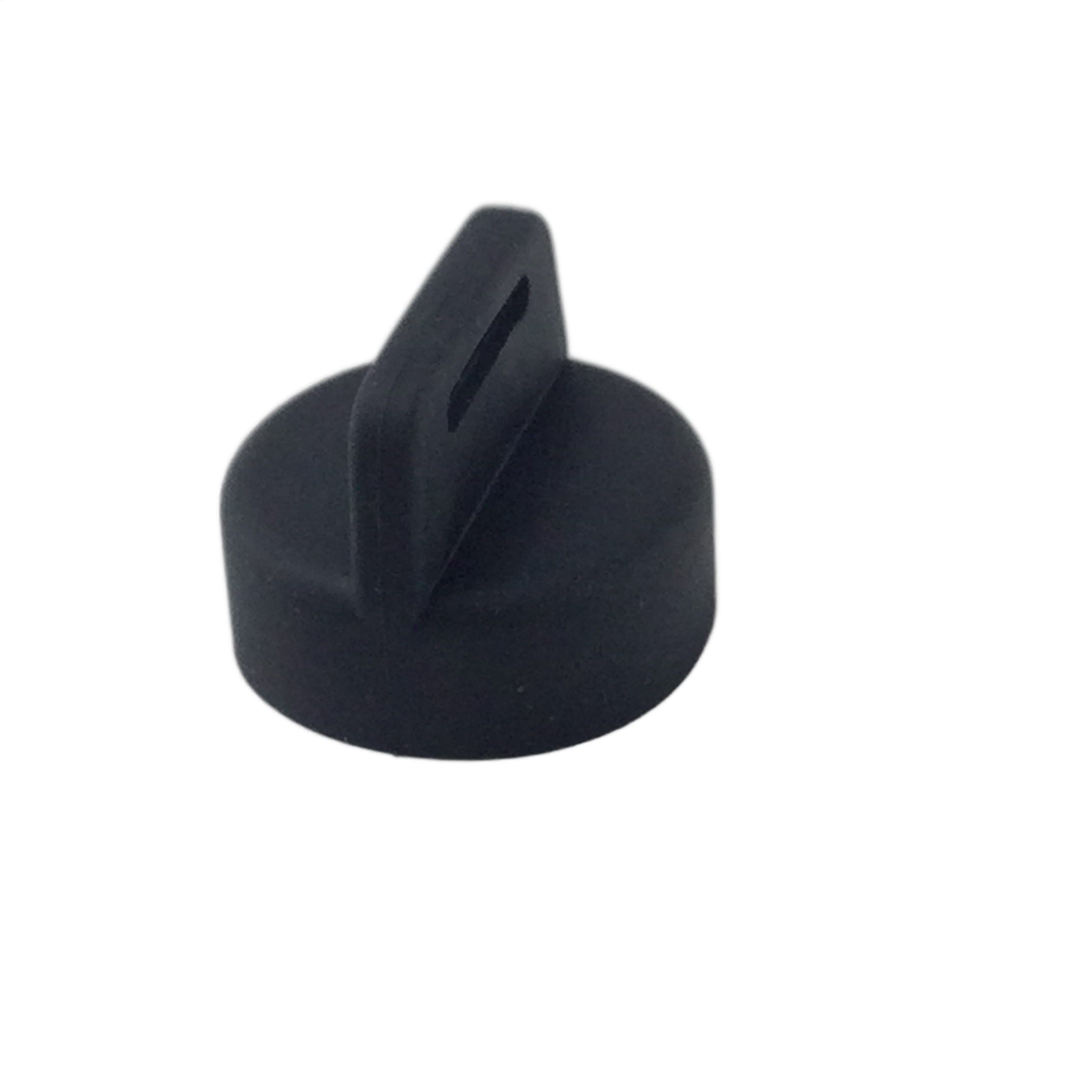 The Arctic Cat Cover, Key—a black, round plastic cap with a vertical rectangular handle—is the perfect replacement for worn OEM parts or a must-have addition to your UTV accessories.