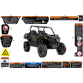 BODY - WARNING DECALS - 2025 CAN AM COMMANDER 1000R EFI XT P - MINERAL GRAY SATIN - 64" WIDTH