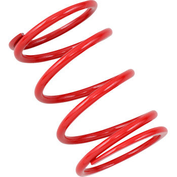 The Polaris Primary Spring Red by Epi, crafted from high tensile chrome silicon, is a red metal coil spring shown diagonally on a white background.