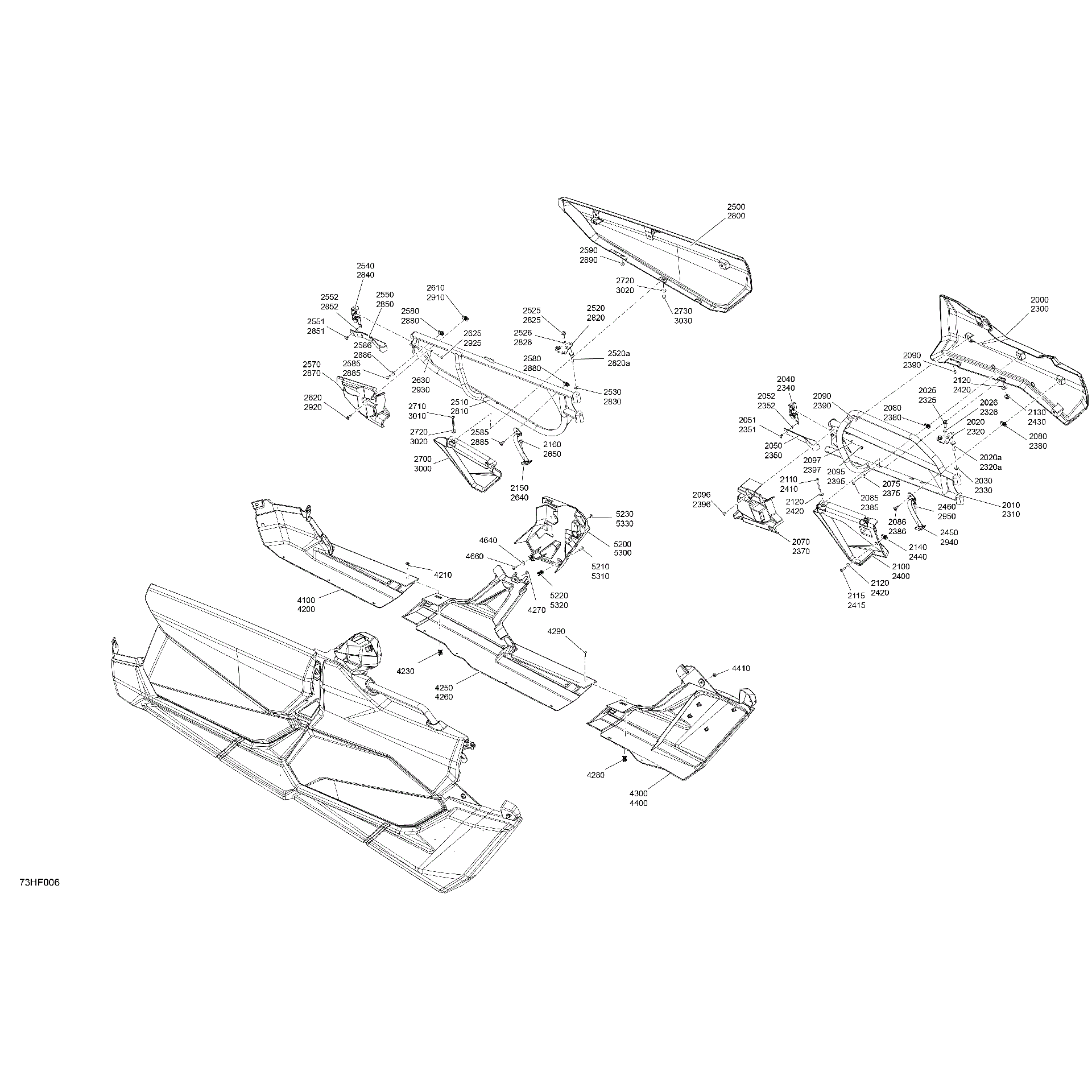 An Image of a Genuine Can-Am Parts Schematic Diagram showing the schematic - BODY - DOORS