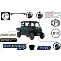 BODY - DECALS - 2026 CAN AM DEFENDER MAX HD11 XT - DUSTY NAVY SATIN - 65" WIDTH - (2)