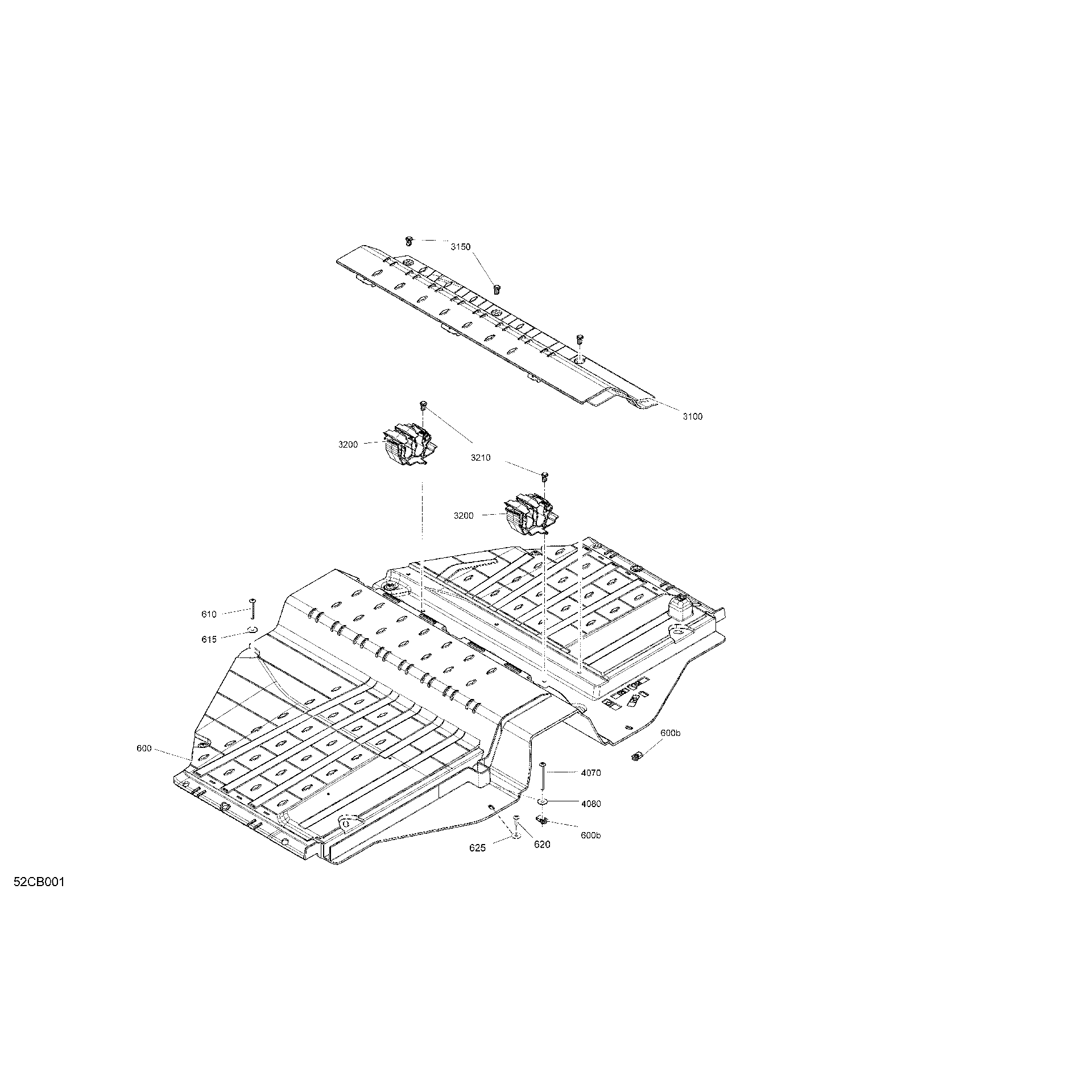 An Image of a Genuine Can-Am Parts Schematic Diagram showing the schematic - CAB INTERIOR - FLOOR