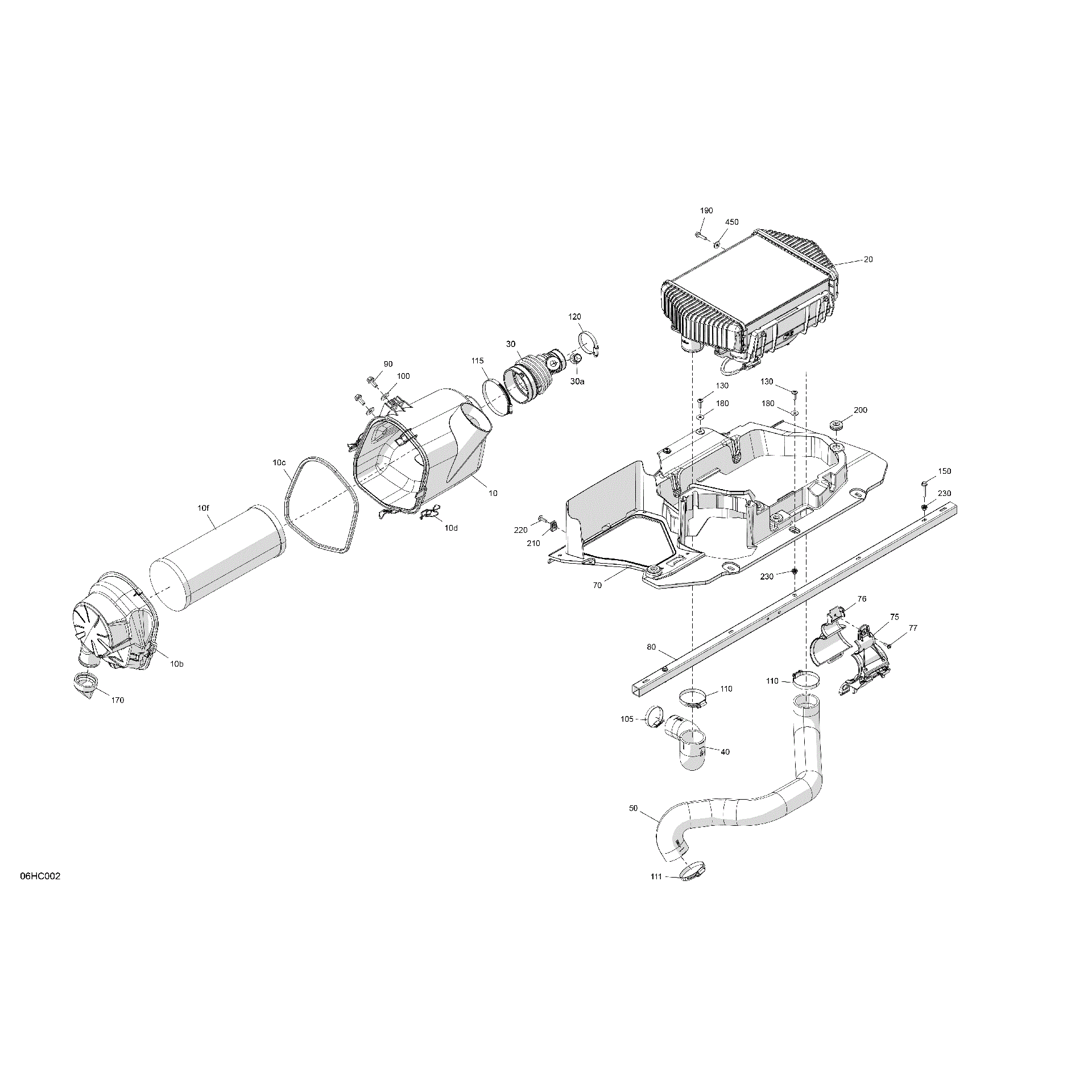 An Image of a Genuine Can-Am Parts Schematic Diagram showing the schematic - ENGINE - AIR INTAKE