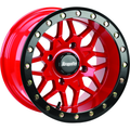 Typhon Wheel (15X10 4/156 5+5 +0) (Machined Red) by DragonFire Racing