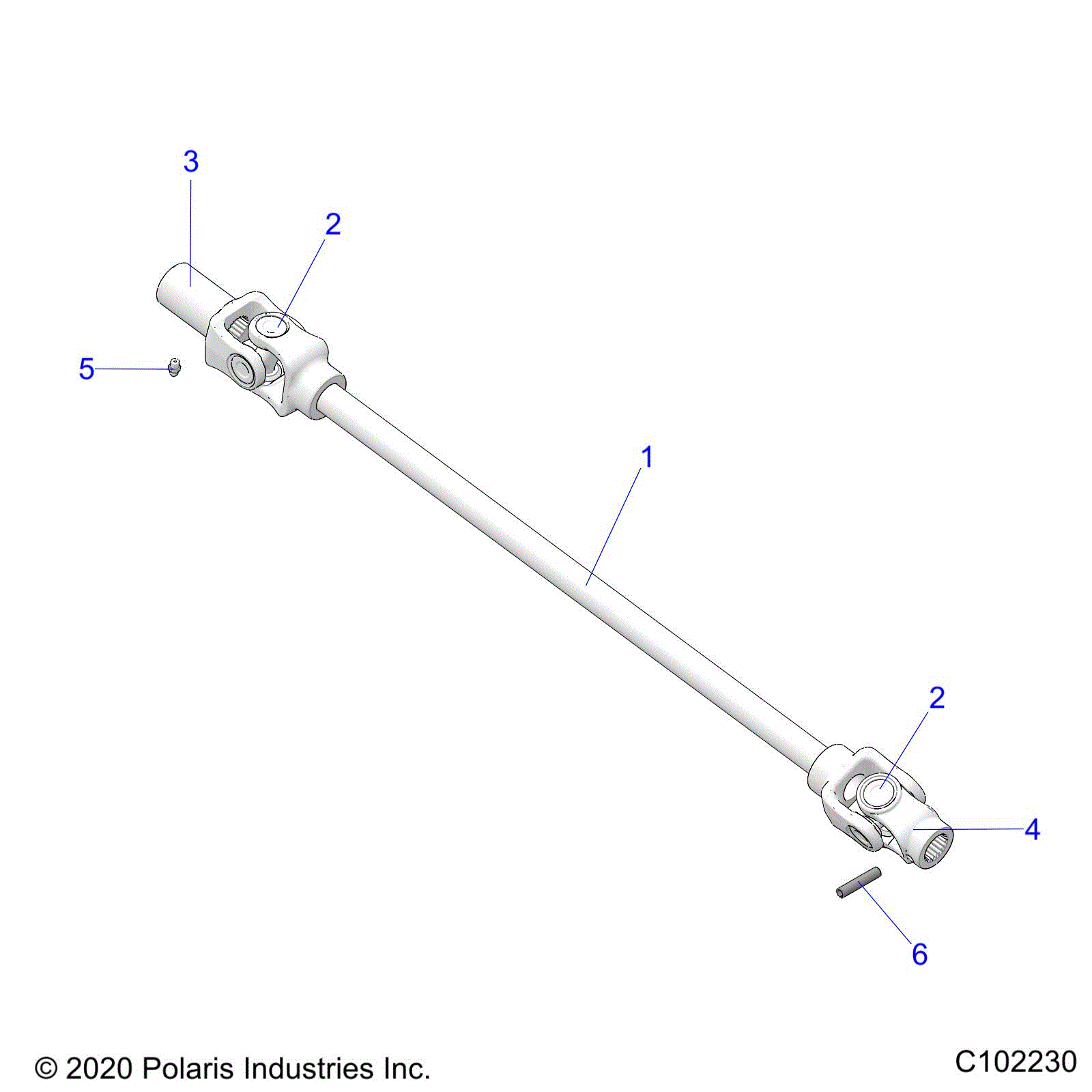An Image of a Genuine Polaris Parts Schematic Diagram showing the schematic - DRIVE TRAIN: GEAR SELECTOR - 2023 POLARIS SPORTSMAN 570 6X6