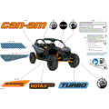 BODY - DECALS - 2025 CAN AM MAVERICK TURBO DS 64 INCH - SCANDI BLUE - 64" WIDTH