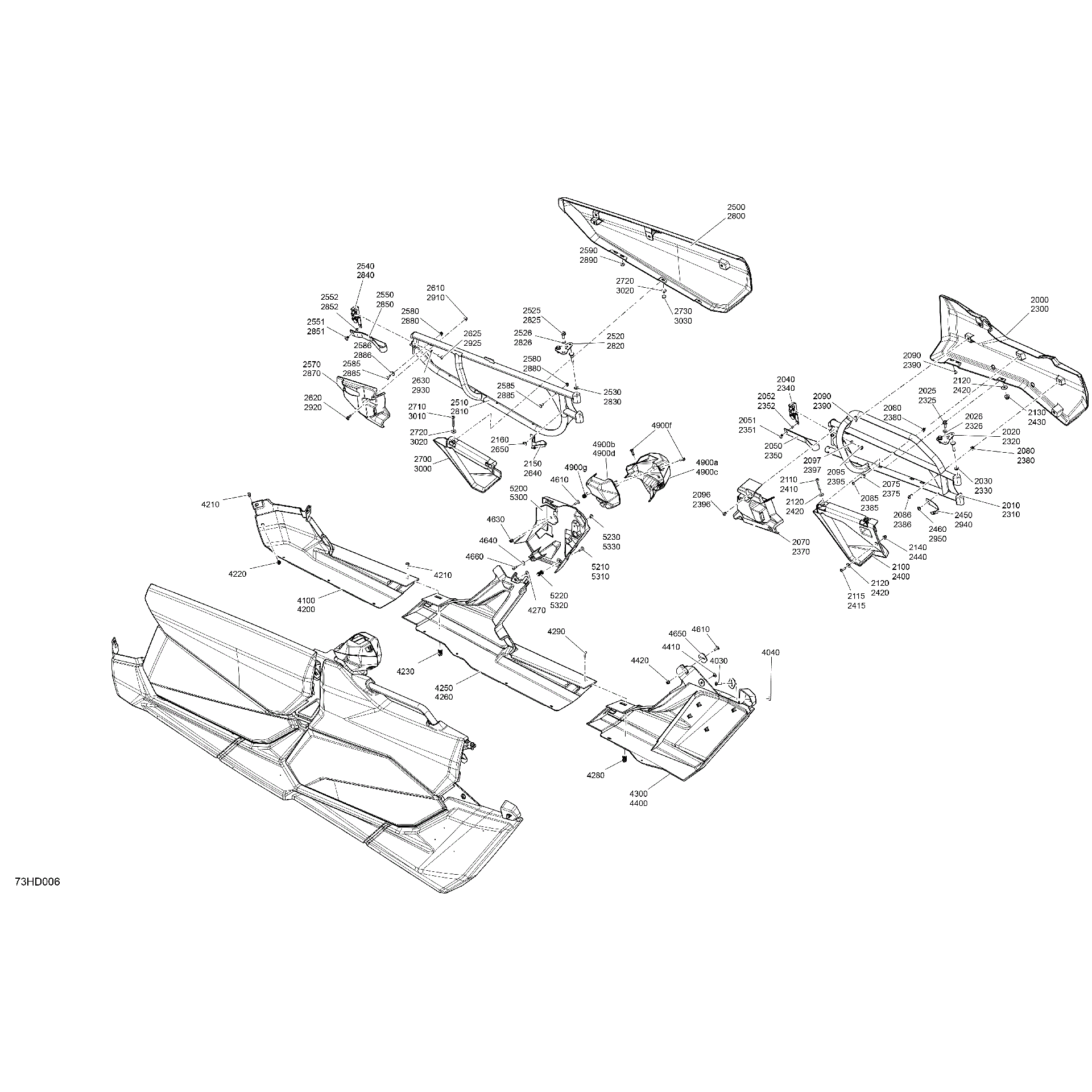 An Image of a Genuine Can-Am Parts Schematic Diagram showing the schematic - BODY - DOORS