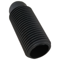Black threaded cylindrical chain tensioner plunger with rounded end and hollow base.