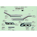 DECAL KITS ORANGE/GREY/BLUE - 2020 CFMOTO CFORCE 600