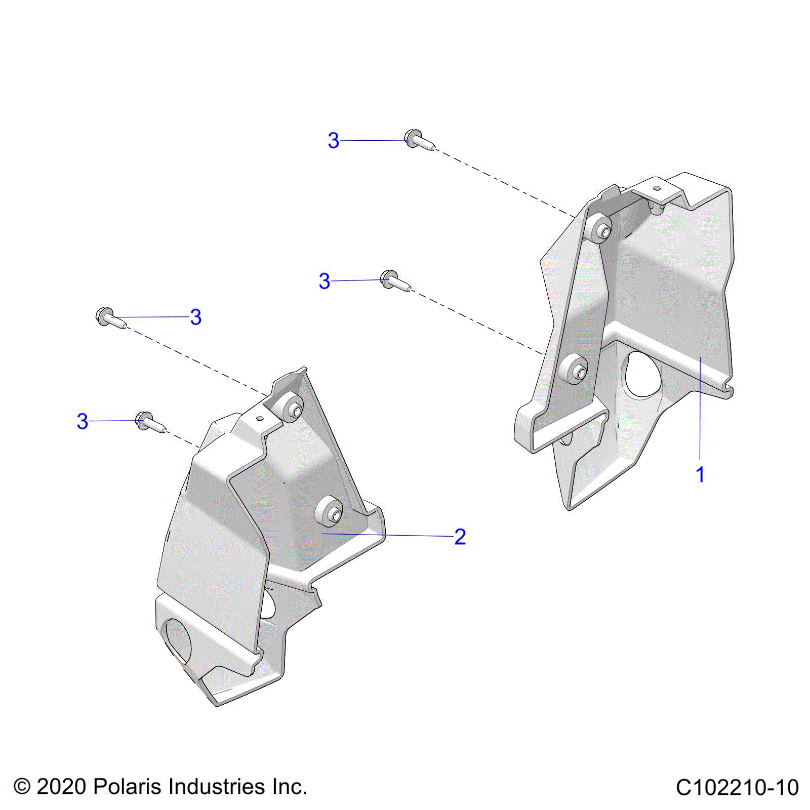 An Image of a Genuine Polaris Parts Schematic Diagram showing the schematic - BODY: REAR BUMPER - 2026 POLARIS SPORTSMAN XP 1000 MUD