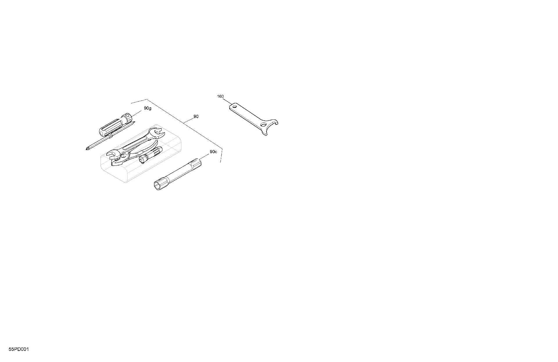 An Image of a Genuine Can-Am Parts Schematic Diagram showing the schematic - BODY - FRONT STORAGE TRAY
