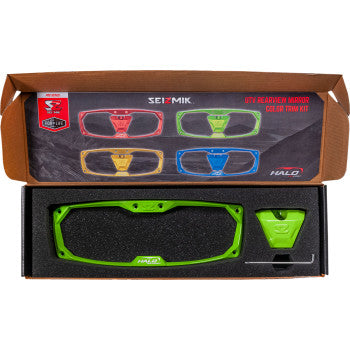 Trim Kit Halo RA Series Rear View Mirror Green by Seizmik