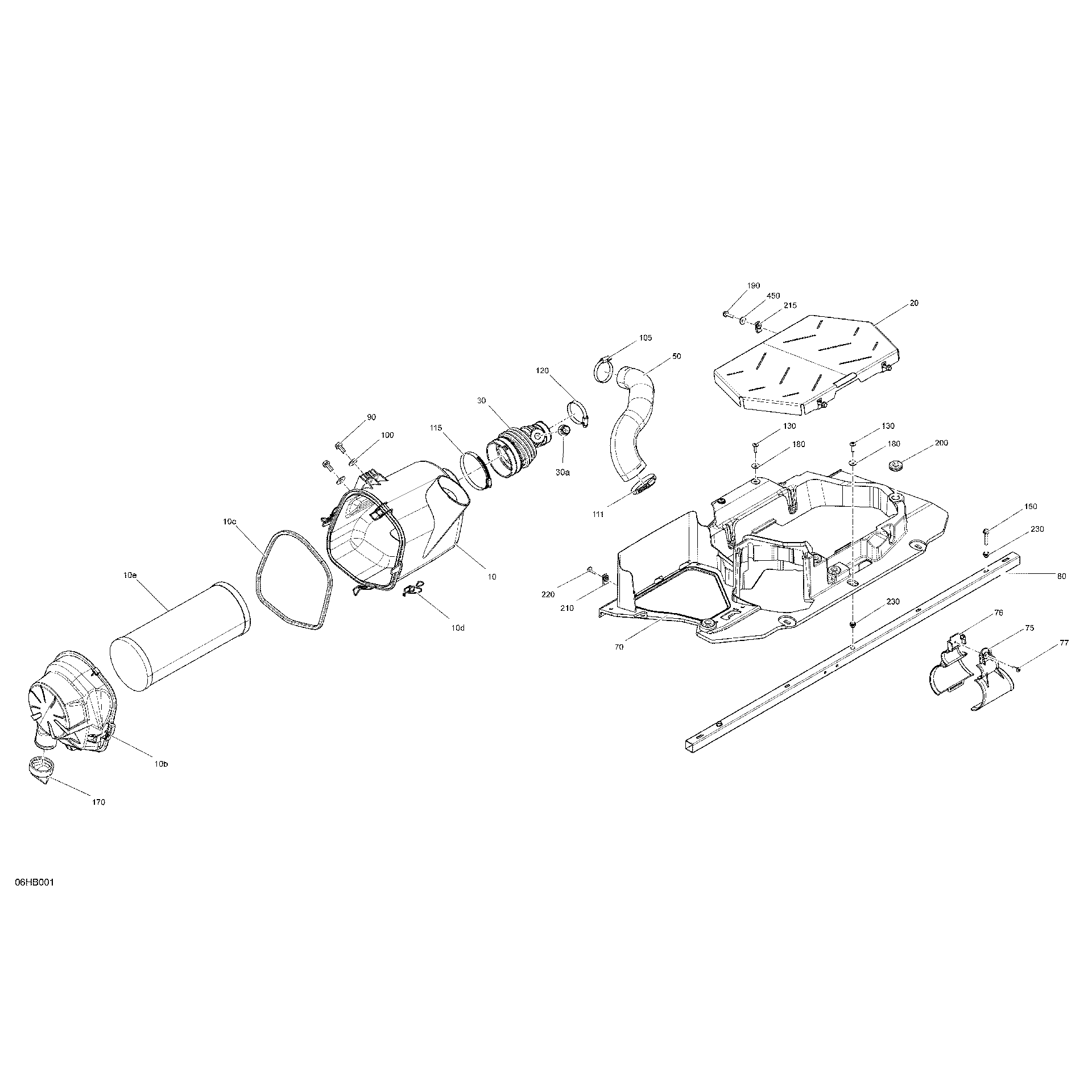 An Image of a Genuine Can-Am Parts Schematic Diagram showing the schematic - ENGINE - AIR INTAKE