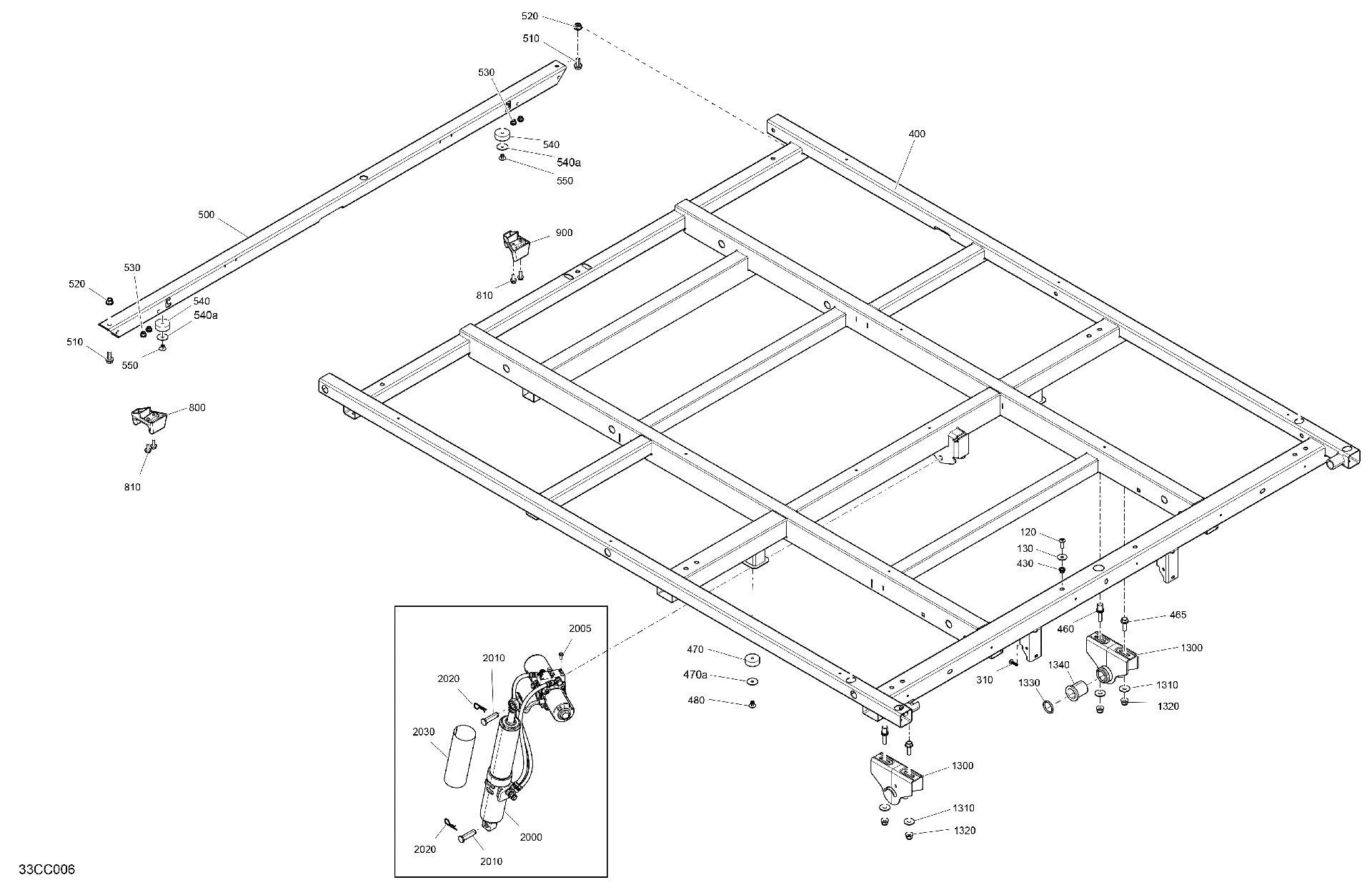 An Image of a Genuine Can-Am Parts Schematic Diagram showing the schematic - BODY - CARGO - LOWER SECTION