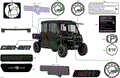BODY - DECALS - 2026 CAN AM DEFENDER MAX HD11 LONE STAR CAB - STEALTH BLACK - 65" WIDTH