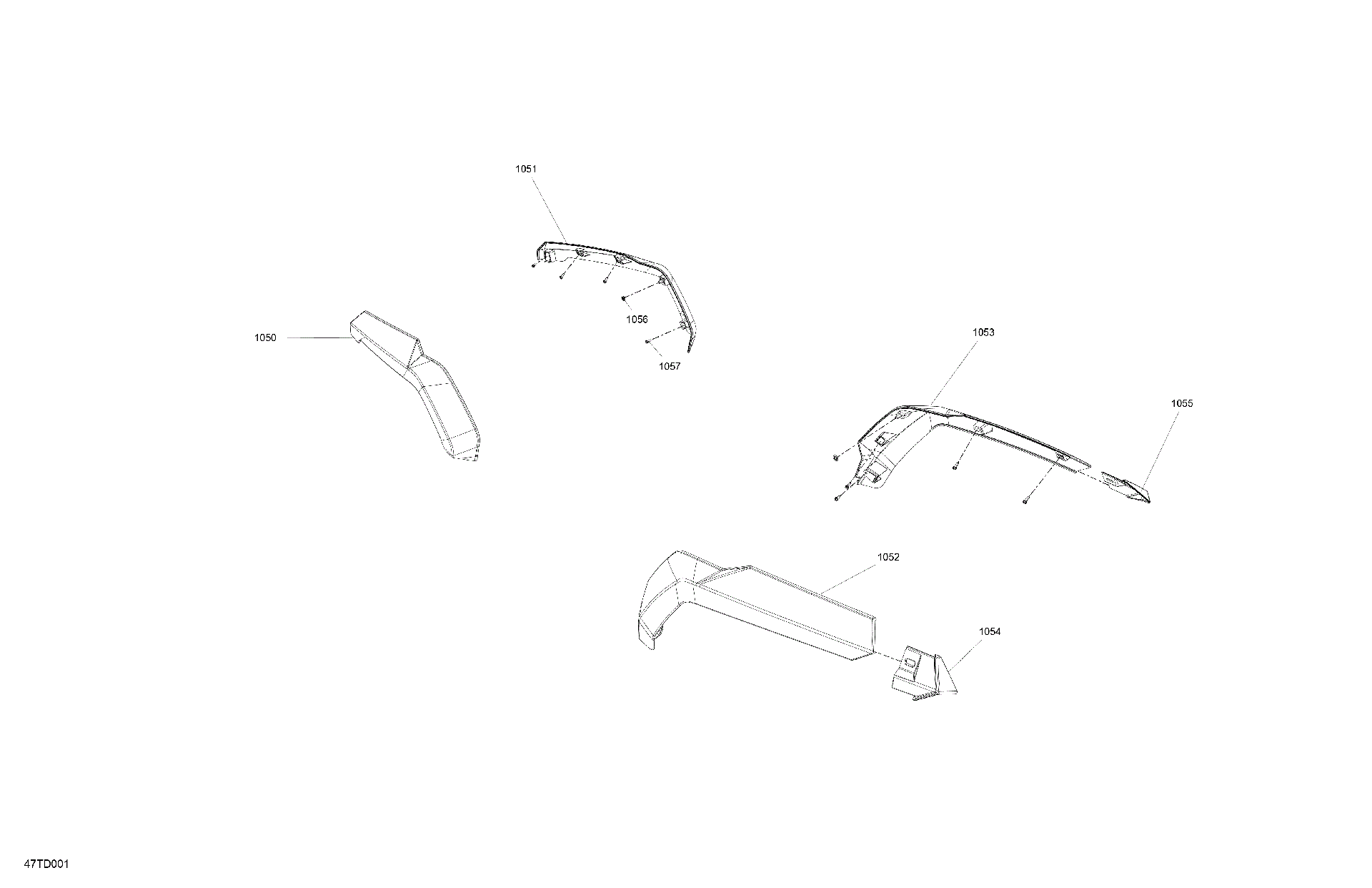 An Image of a Genuine Can-Am Parts Schematic Diagram showing the schematic - BODY - MUDGUARD