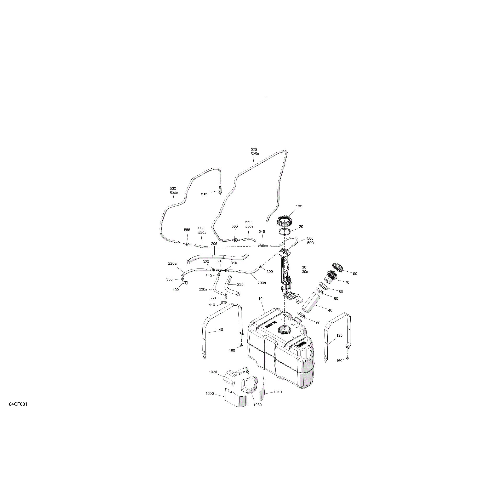 An Image of a Genuine Can-Am Parts Schematic Diagram showing the schematic - ENGINE - FUEL