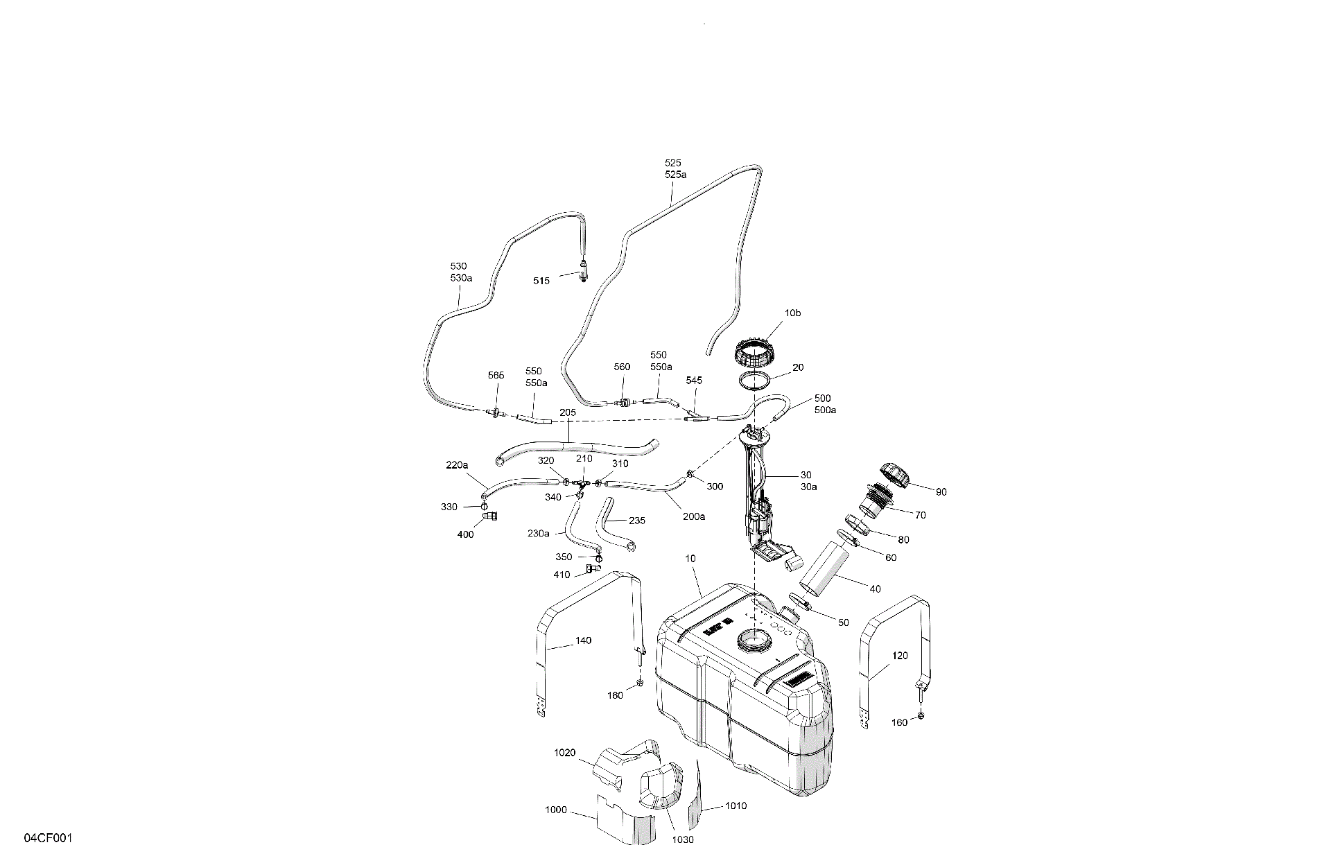 An Image of a Genuine Can-Am Parts Schematic Diagram showing the schematic - ENGINE - FUEL