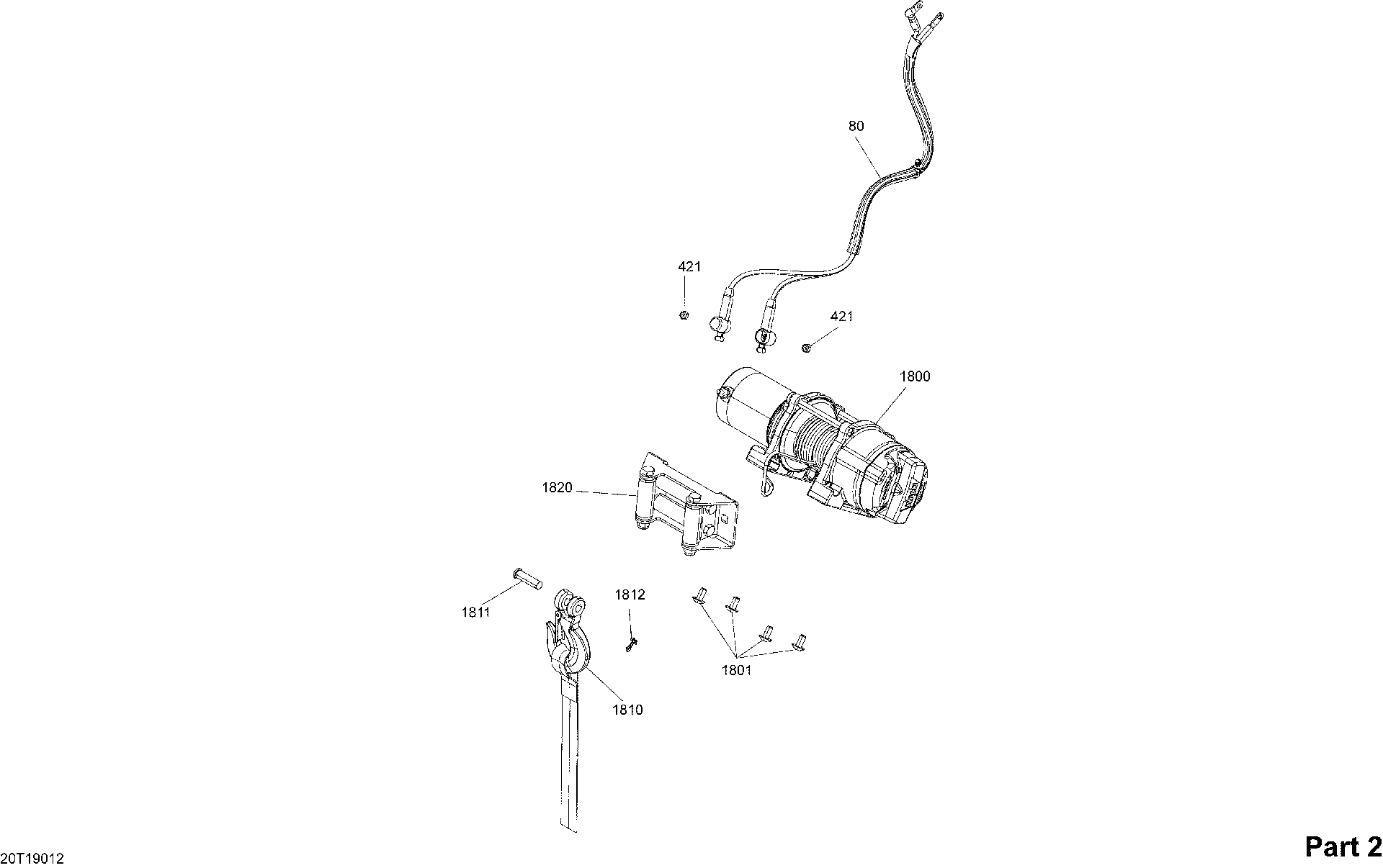 An Image of a Genuine Can-Am Parts Schematic Diagram showing the schematic - ELECTRICAL - 1000R EFI - PART 2