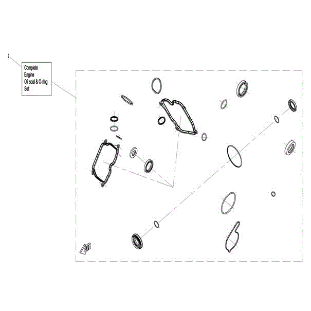 An Image of a Genuine CFMOTO Parts Schematic Diagram showing the schematic - SEAL KIT - 2019 CFMOTO ZFORCE 800 EX