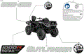 BODY - FEATURE DECALS - 2025 CAN AM OUTLANDER MAX 1000R 4X4 DPS - GRANITE GREY - (2)