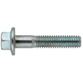 Metallic hex flange head bolt with partially threaded shaft, silver finish.