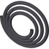 A black, coiled ATV Synthetic Winch Rope Sheath by Kfi Products is displayed in a spiral shape on a white background, resembling a replacement rope sheath for KFI winch systems.