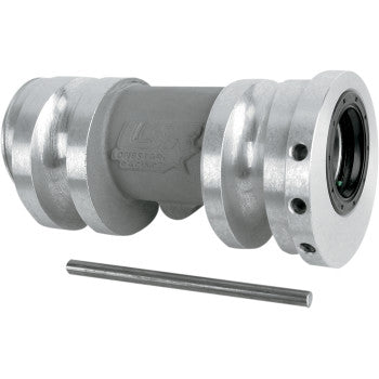 The Axle Carrier Super Twin by Lone Star Racing features high-performance seals for durability, with a metal camshaft, dowel pin, lobes, and a machined flange with bolt holes—ideal for automotive engine valve timing control.