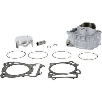 Kawasaki - Suzuki Cylinder Kit Standard Bore 90.00 mm by Cylinder Works, shown with included piston, rings, gaskets, and hardware displayed on a white background.